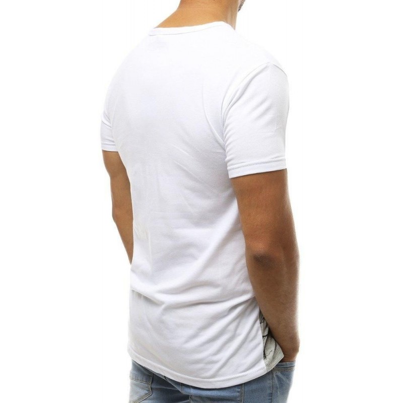 Pánske biele tričko s potlačou RX3822