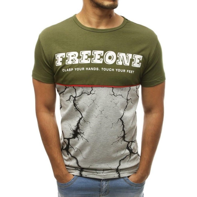 Pánske zelené tričko s potlačou RX3823