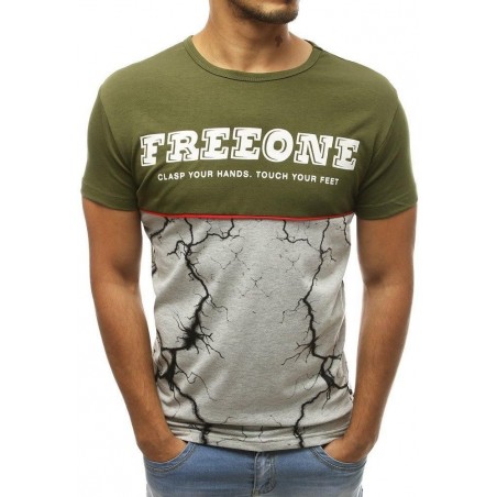 Pánske zelené tričko s potlačou RX3823