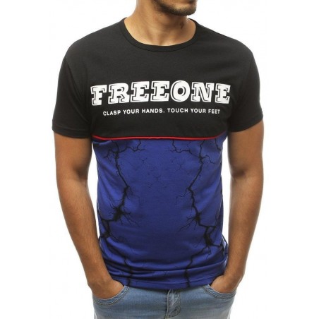 Pánske čierne tričko s potlačou RX3824