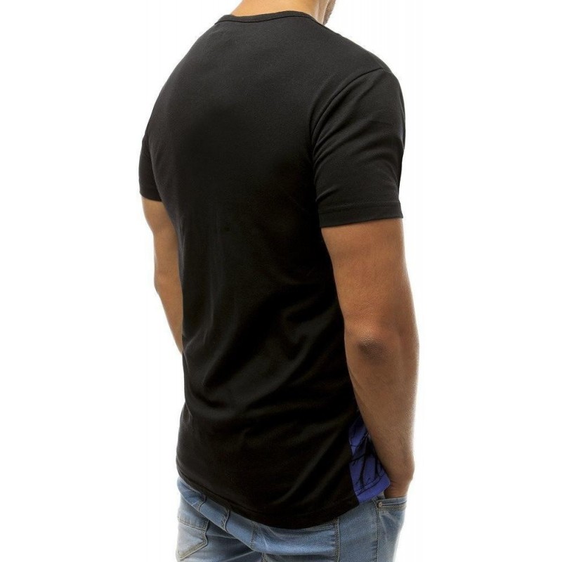 Pánske čierne tričko s potlačou RX3824