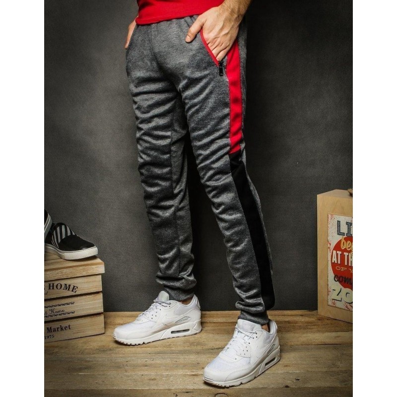 Tepláky pre mužov UX2254 - tmavosivé