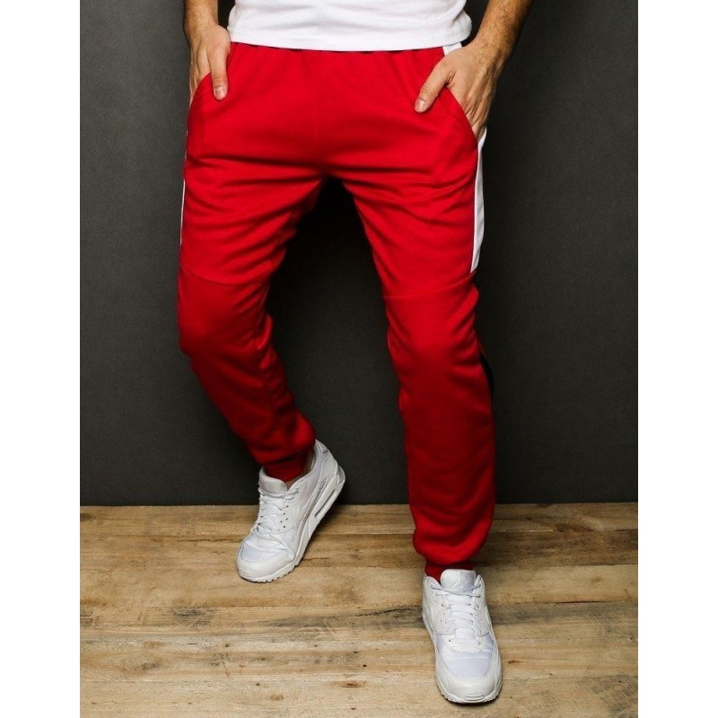 Pánske tepláky typu jogger UX2276 - červené