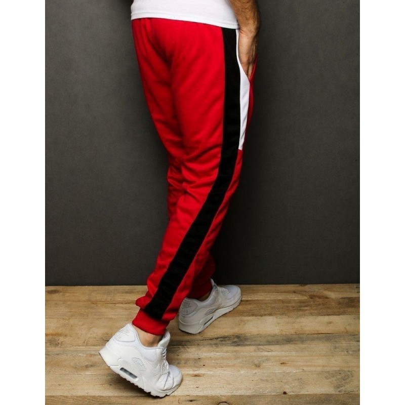 Pánske tepláky typu jogger UX2276 - červené