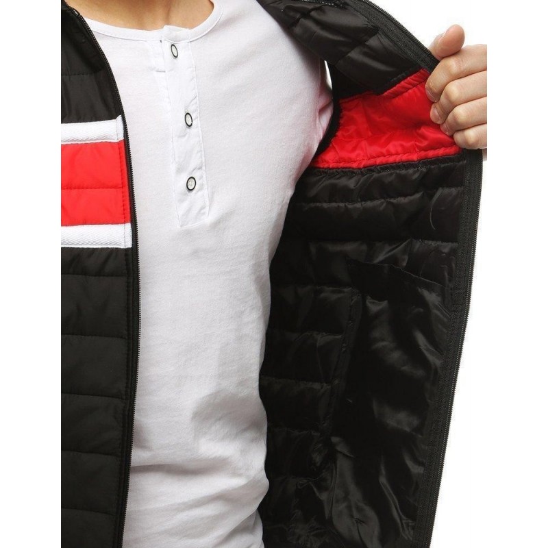 Čierne pánska vesta s kapucňou TX3168