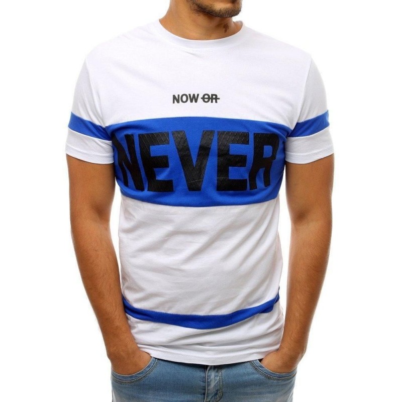 Biele pánske tričko s potlačou RX3723