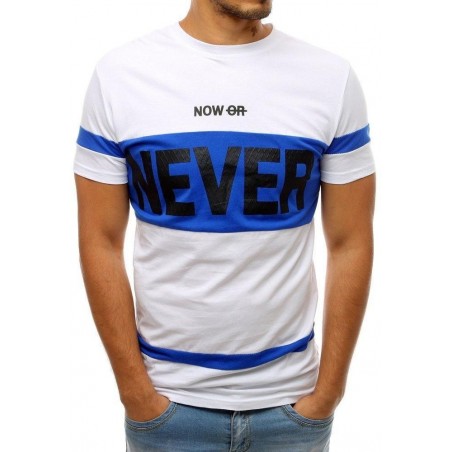 Biele pánske tričko s potlačou RX3723