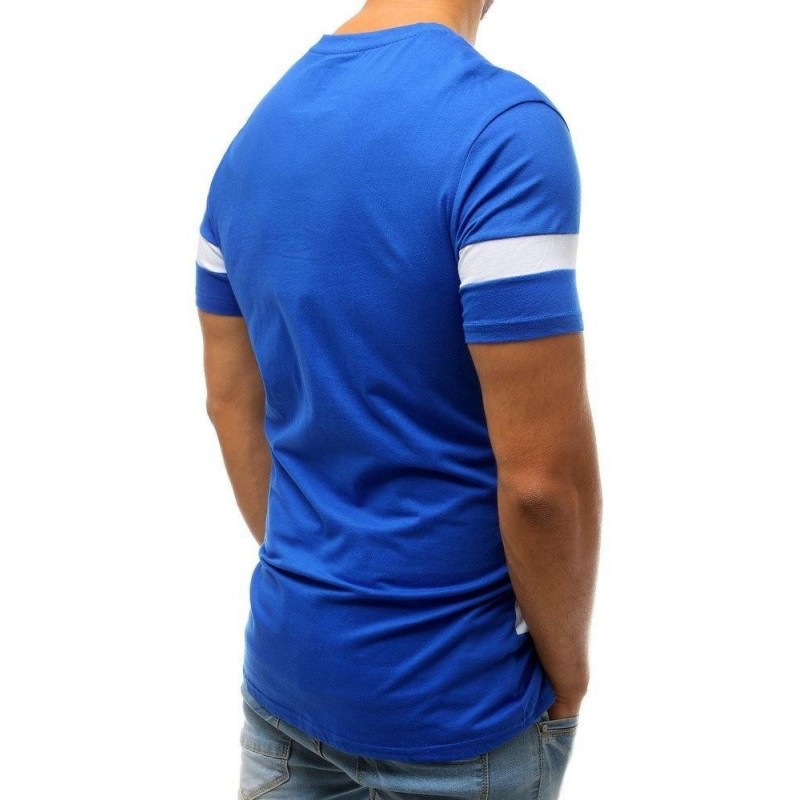 Modré pánske tričko s potlačou RX3724