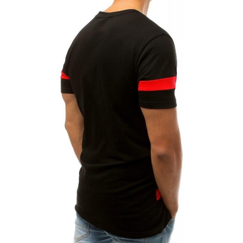 Čierne pánske tričko s potlačou RX3725