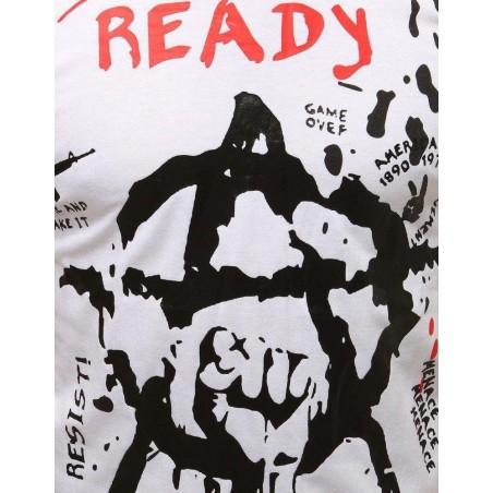 Tričko s potlačou pre mužov RX3729 - biele