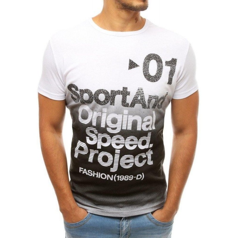 Pánske tričko s krátkym rukávom RX3733 - biele