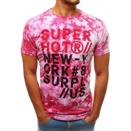 Pánske batikované tričko RX3736 - ružové