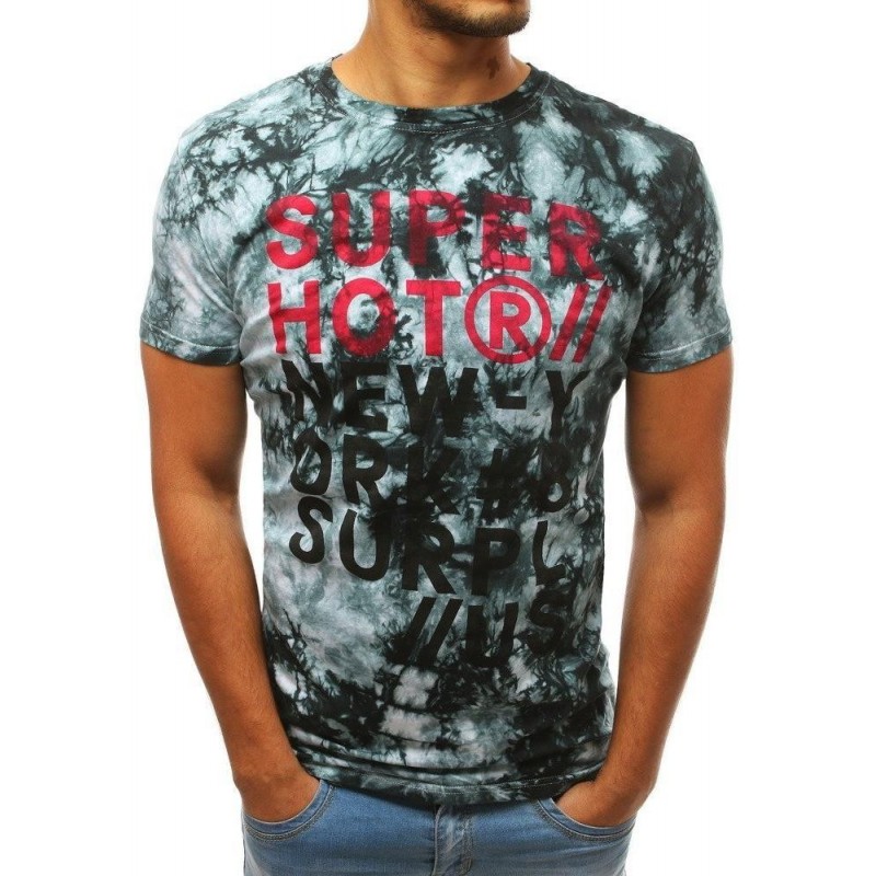 Pánske batikované tričko RX3737 - čierne