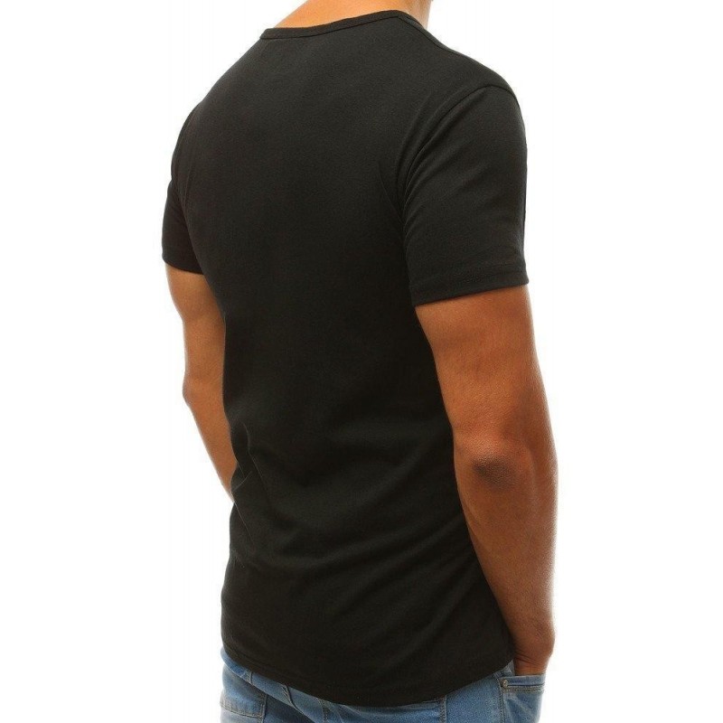 Čierne pánske tričko s potlačou RX3741