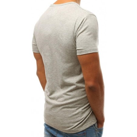 Sivé pánske tričko s potlačou RX3743