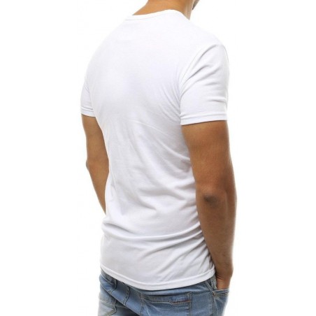 Biele pánske tričko s potlačou RX3744