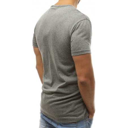 Sivé pánske tričko s potlačou RX3745