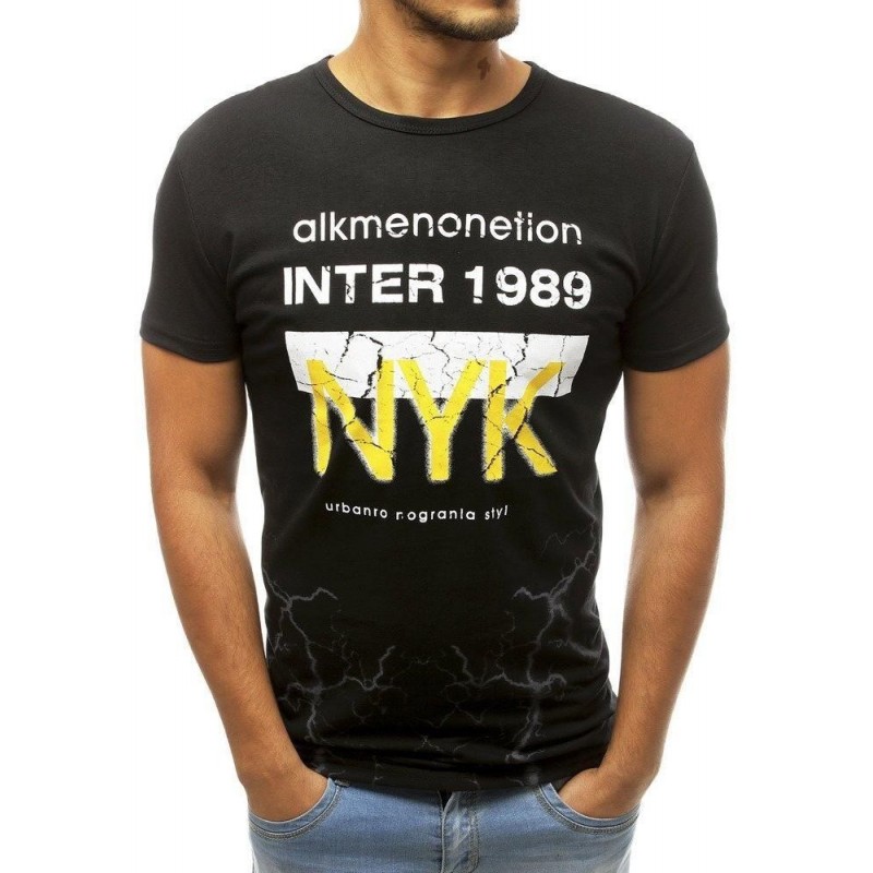 Pánske tričko s potlačou RX3766 - čierne