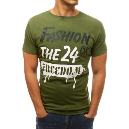 Zelené tričko s potlačou pre mužov RX3769
