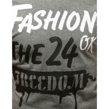 Sivé tričko s potlačou pre mužov RX3770