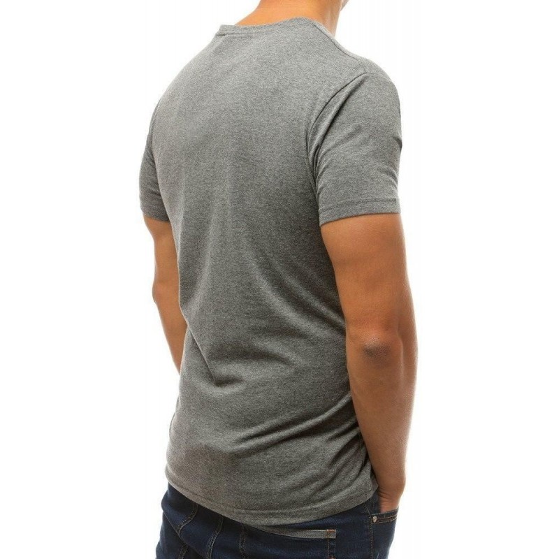 Sivé tričko s potlačou pre mužov RX3770