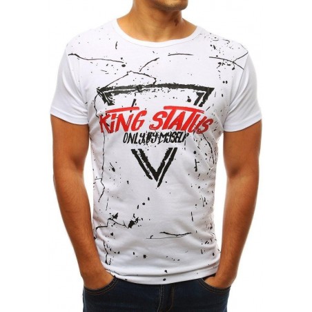 Tričko s potlačou pre mužov RX3772 - biele