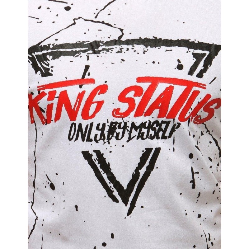 Tričko s potlačou pre mužov RX3772 - biele