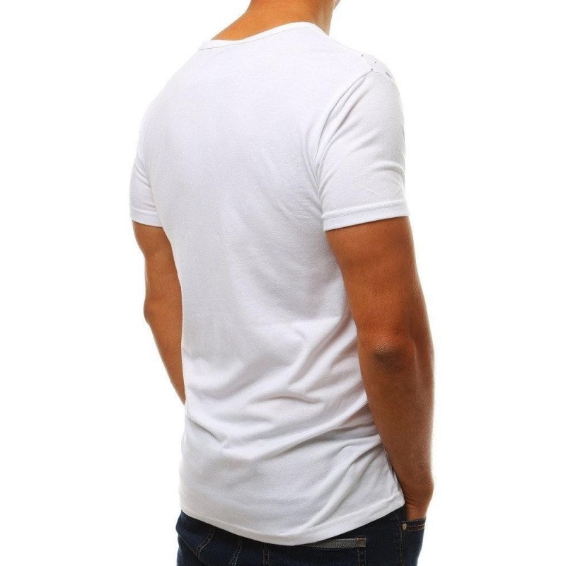 Tričko s potlačou pre mužov RX3772 - biele