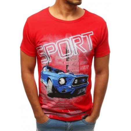 Pánske tričko s okrúhlym výstrihom RX3779 - červené