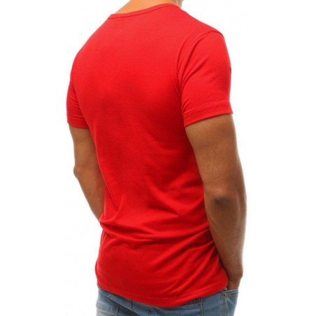 Pánske tričko s okrúhlym výstrihom RX3779 - červené