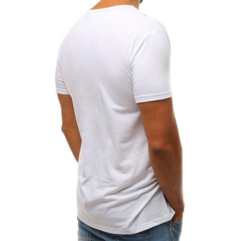 Biele pánske tričko s potlačou RX3781