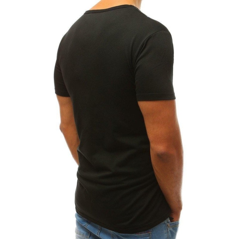 Čierne pánske tričko s potlačou RX3782