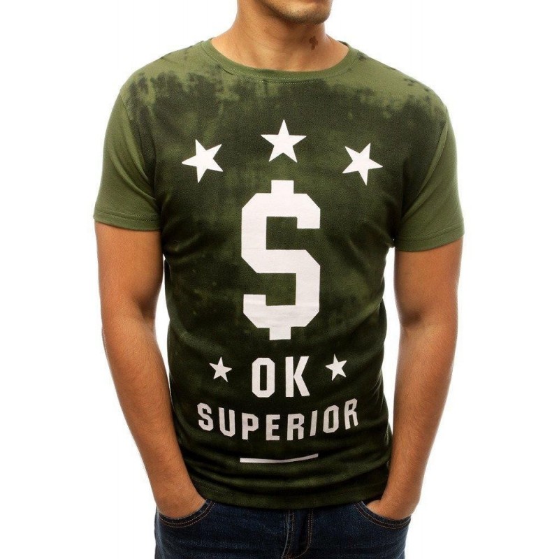 Pánske tričko s potlačou RX3787 - zelené