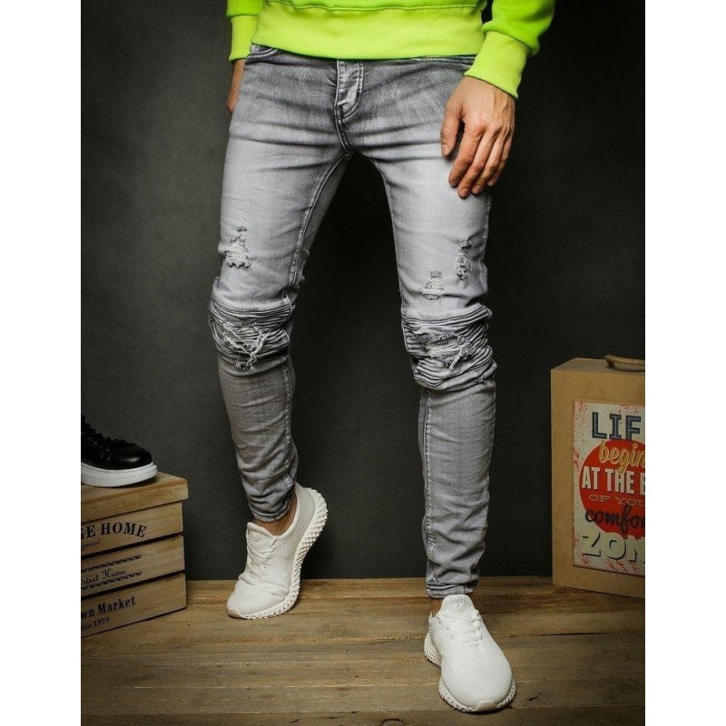 Pánske džínsy UX2345 - sivé