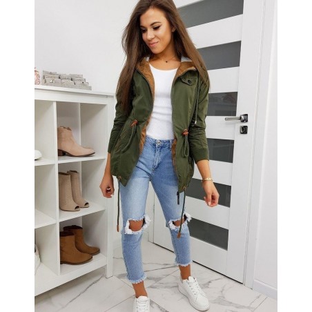 Dámska prechodná bunda PERLALIS TY1170 - olivová