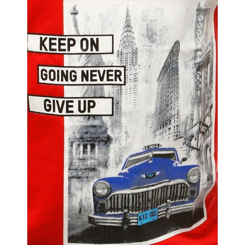 Červené pánske tričko s potlačou RX3791