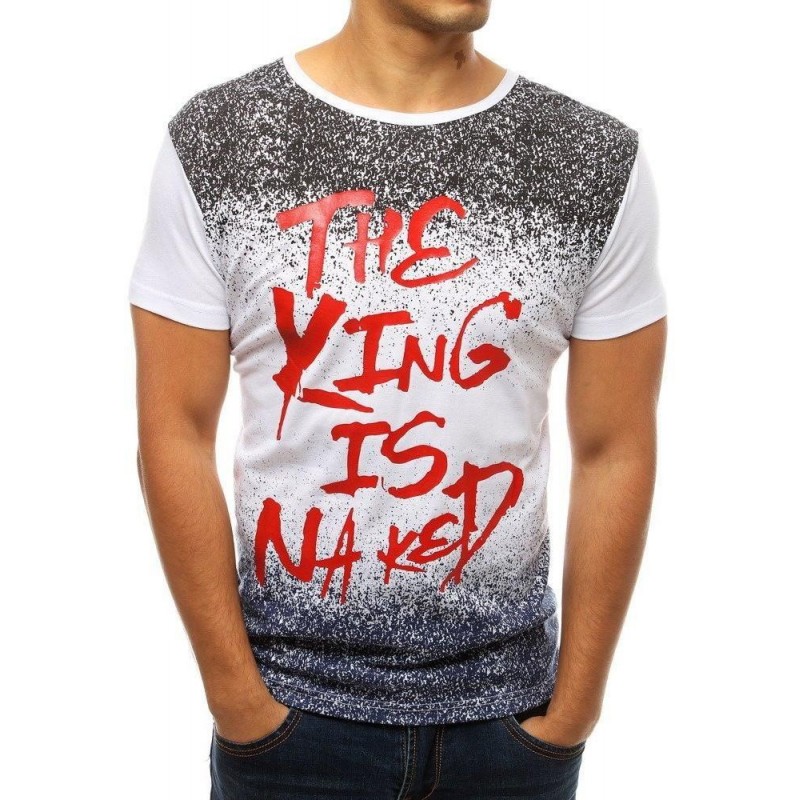 Pánske tričko s potlačou RX3793 - biele