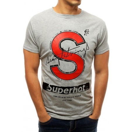 Pánske sivé tričko s krátkym rukávom RX3797