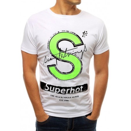 Pánske biele tričko s krátkym rukávom RX3798