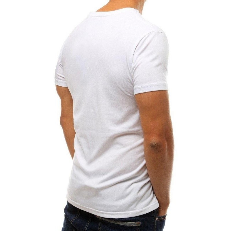 Pánske biele tričko s krátkym rukávom RX3798