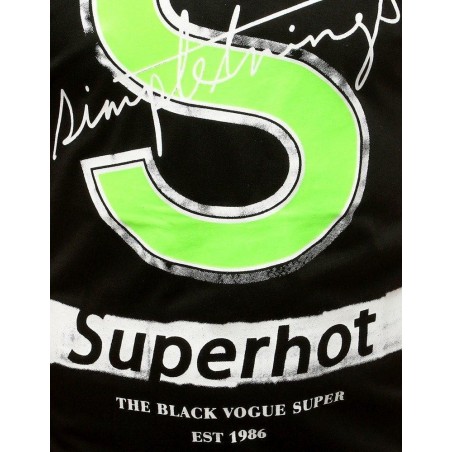 Pánske čierne tričko s krátkym rukávom RX3799