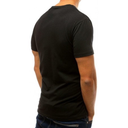 Pánske čierne tričko s krátkym rukávom RX3799