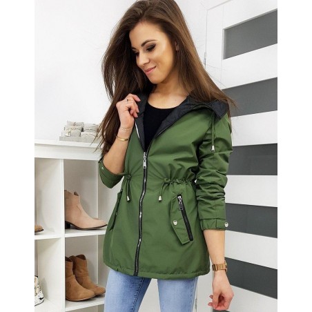 Dvojstranná dámska parka DENISA TY1157 - olivová