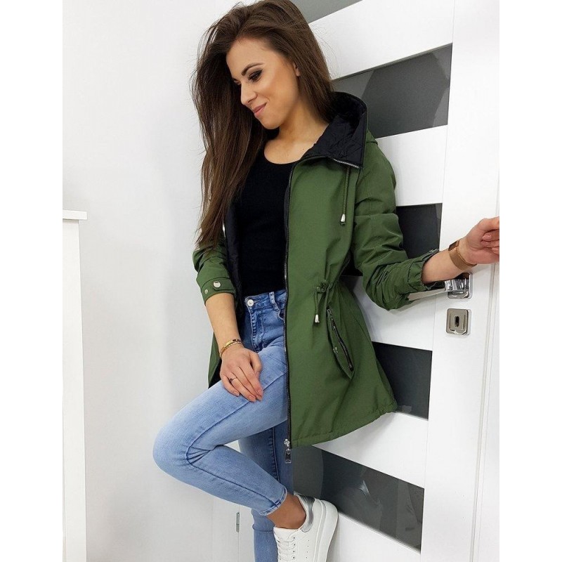 Dvojstranná dámska parka DENISA TY1157 - olivová