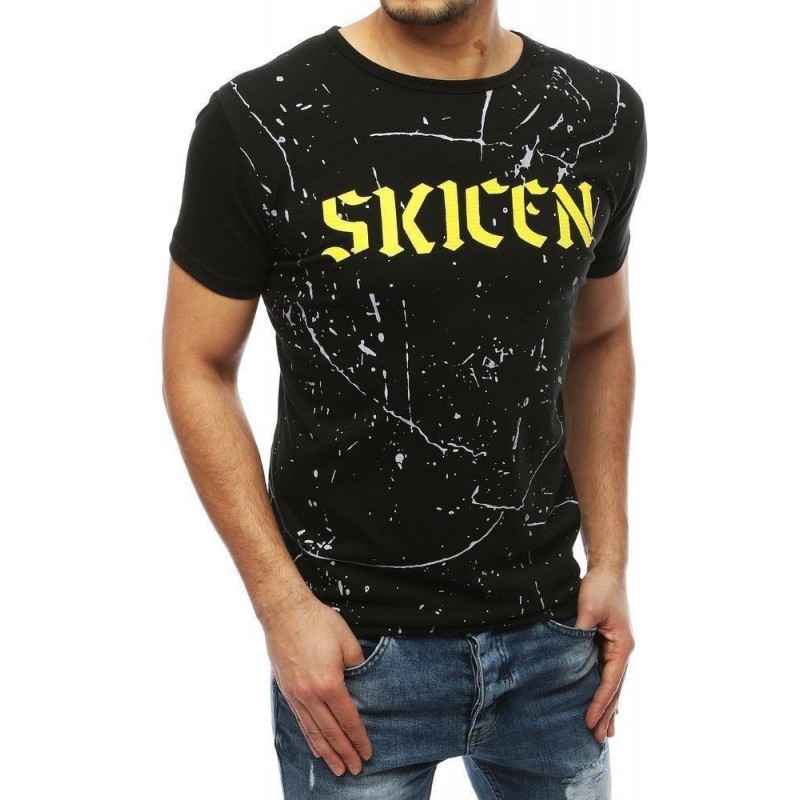 Pánske tričko s potlačou RX3922 - čierne