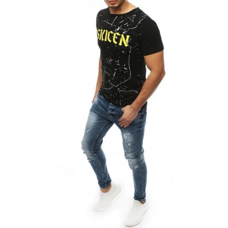 Pánske tričko s potlačou RX3922 - čierne