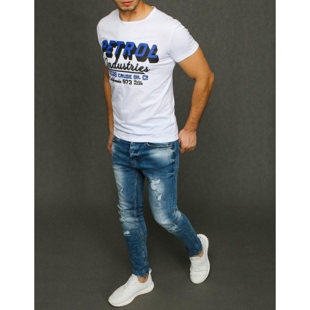 Tričko s potlačou pre mužov RX3924 - biele