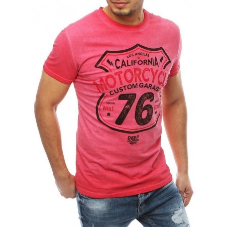 Bavlnené pánske tričko s krátkym rukávom RX3946 - červené