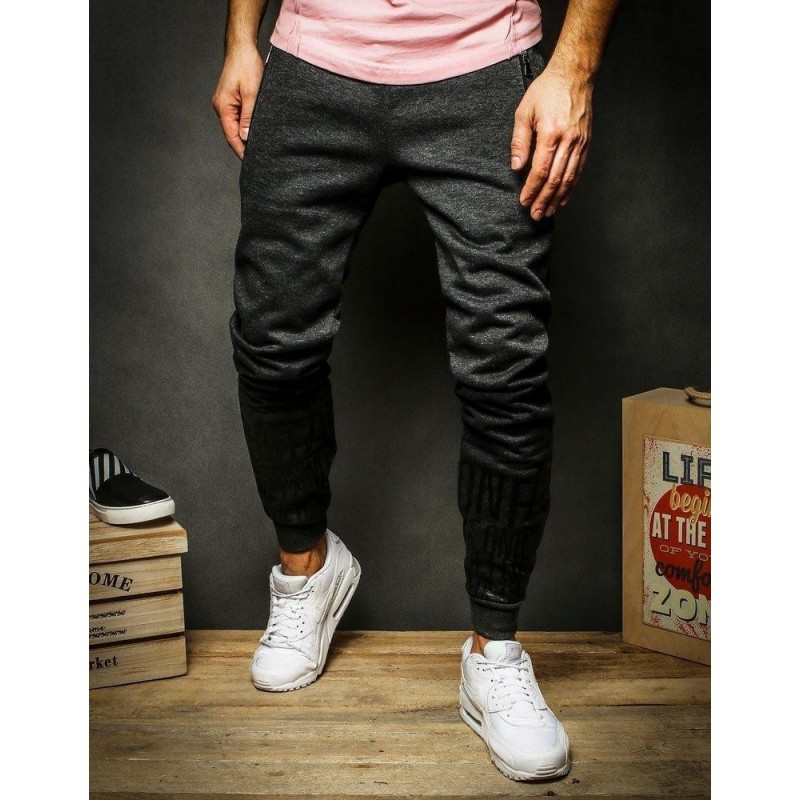 Pánske tepláky UX2327 - tmavosivé