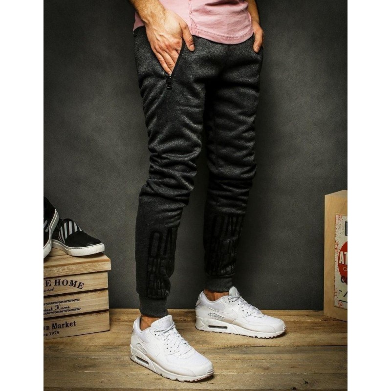 Pánske tepláky UX2327 - tmavosivé